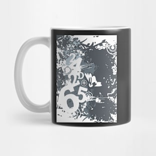 Abstract Alphanumeric Geometric Designs Mug